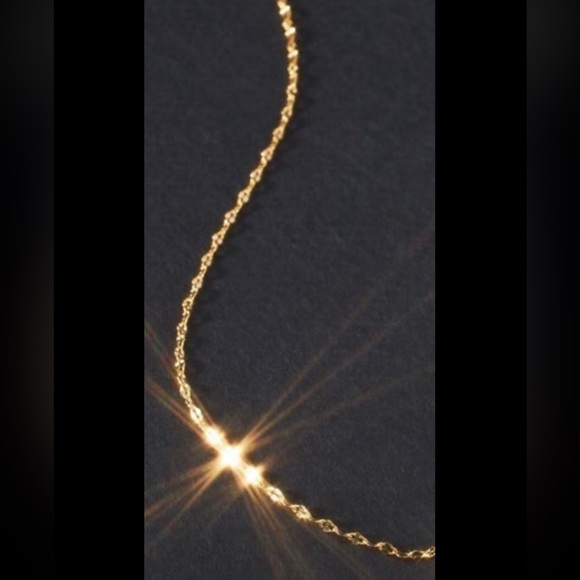 Anthropologie 14K Gold Delicate Pearl Necklace - Picture 4 of 4